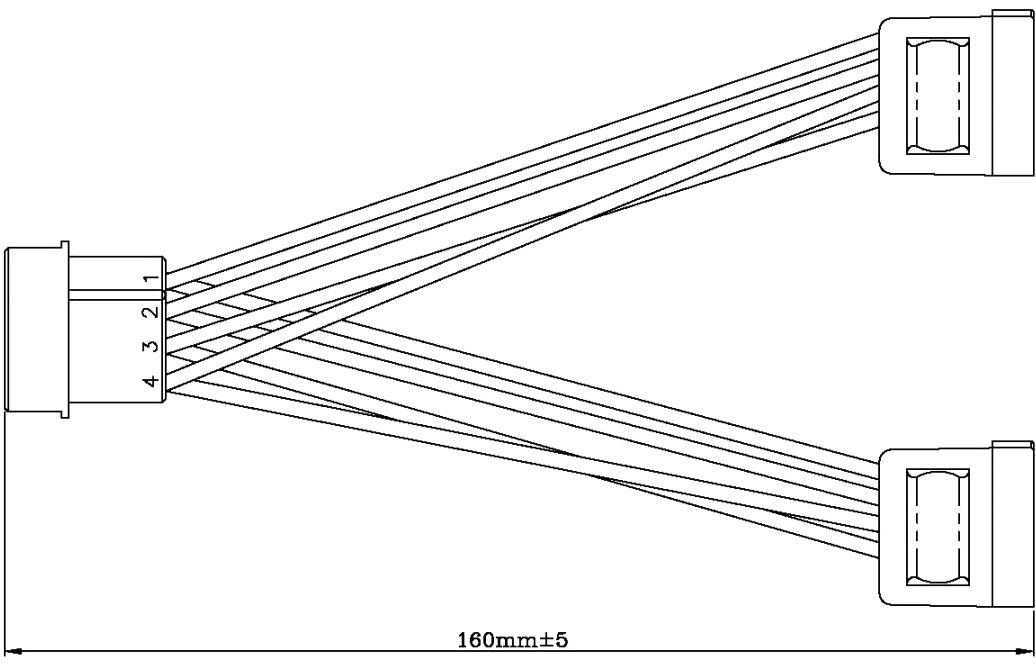כבל SATA MOLEX למחשב ROLINE 11.03.1050